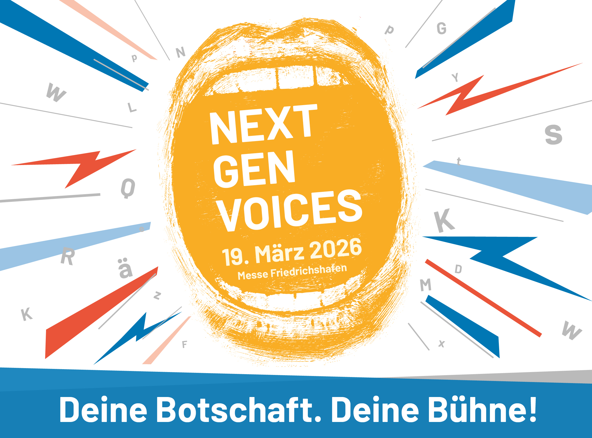 Logo Young Speaker Contest Grafik eines rufenden Mundes